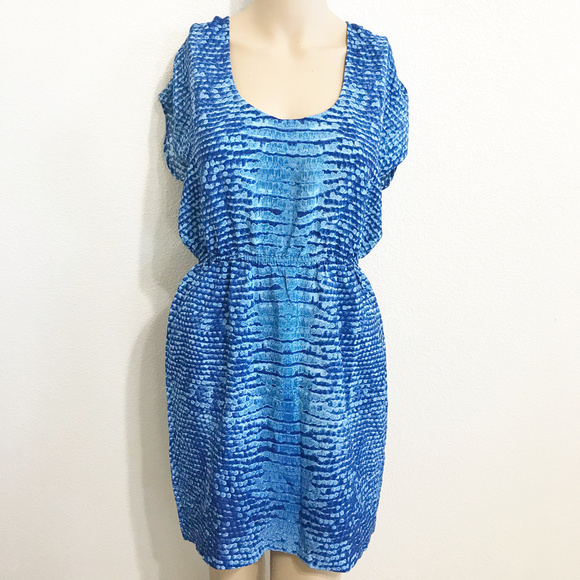 Twelfth Street by Cynthia Vincent  Blue 100% Silk Dress Size S - Picture 1 of 8